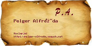 Pelger Alfréda névjegykártya